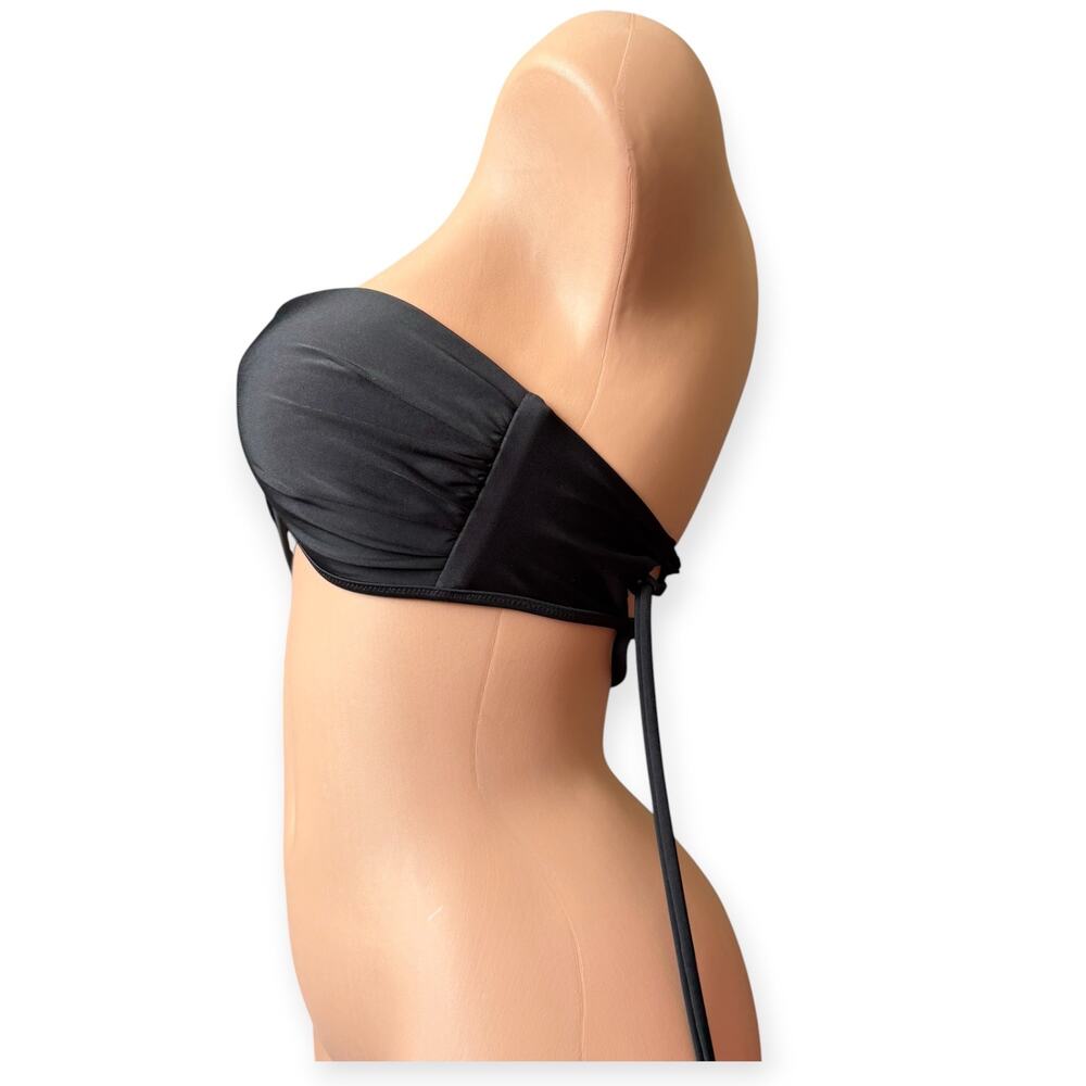 Aeries V Bandeau black Bikini Top womems size large strapless swimwear - Picture 3 of 7